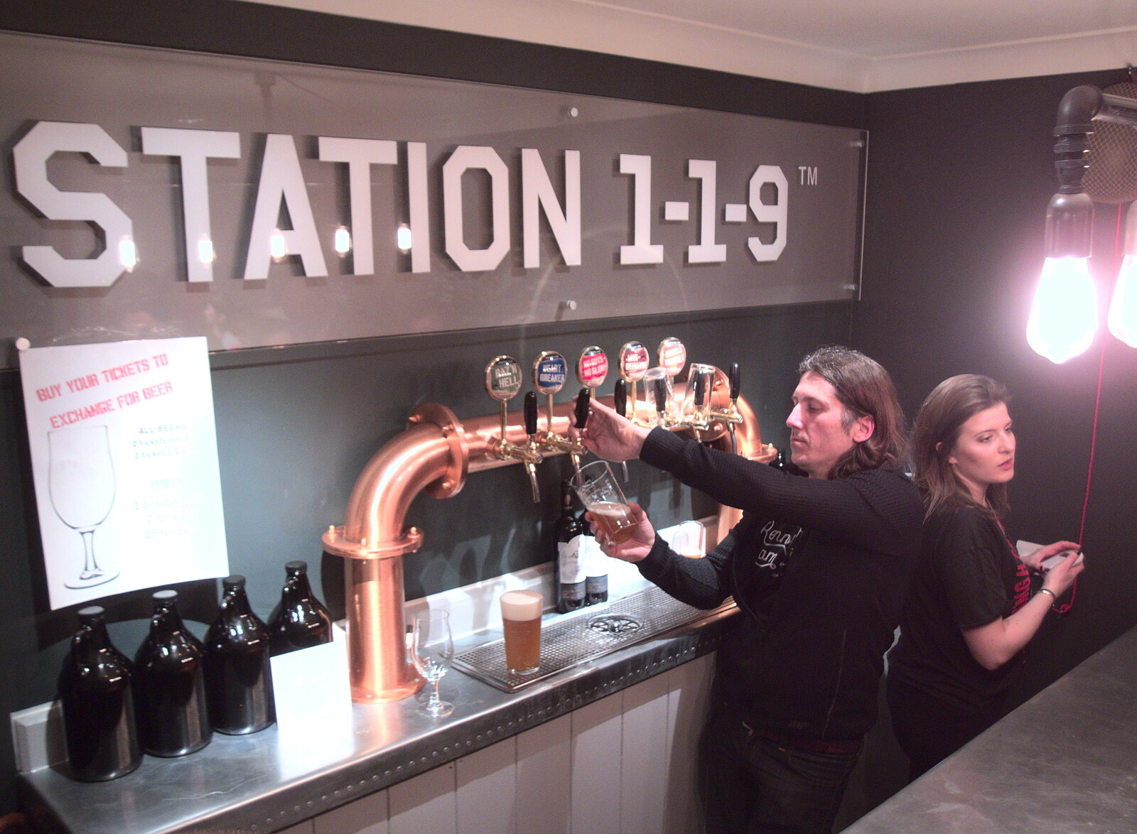 More beer pouring from Elvis Lives! (in a Brewery), Station 119, Eye, Suffolk - 29th March 2018