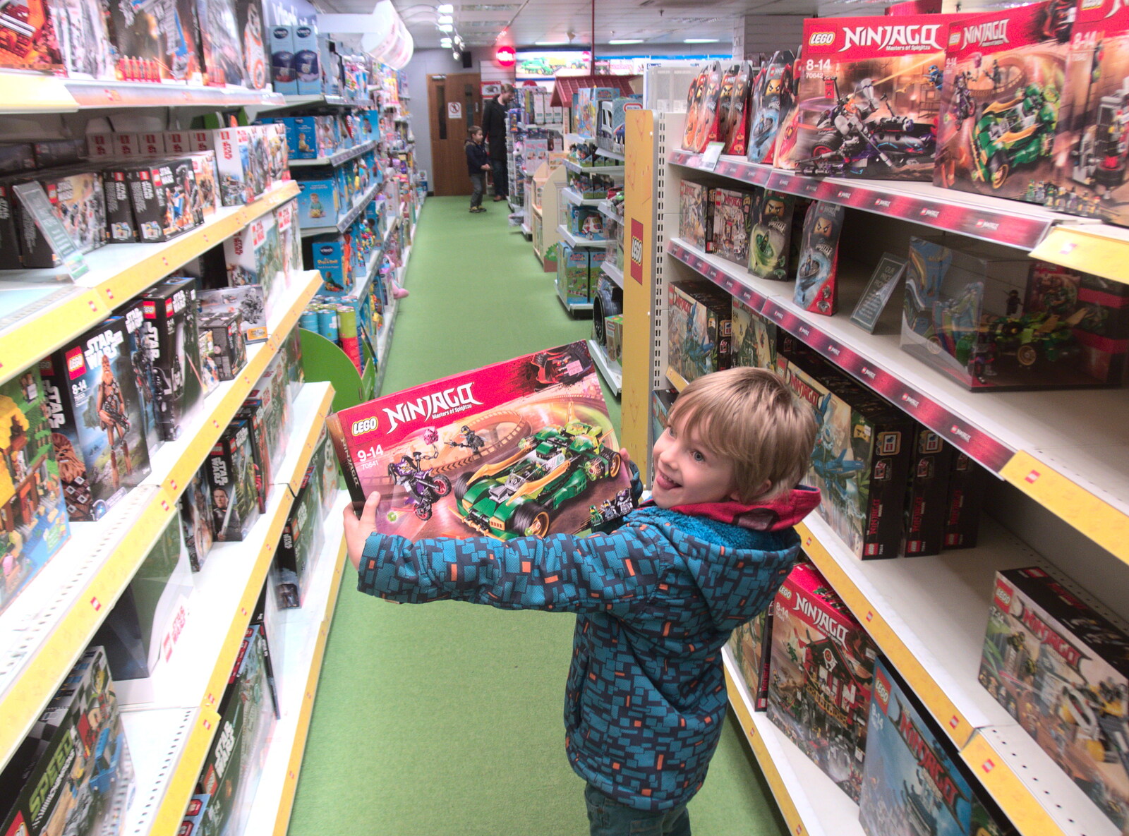 Harry's happy with his choice of Ninjago Lego from A Couple of Trips to Norwich, Norfolk - 31st March 2018