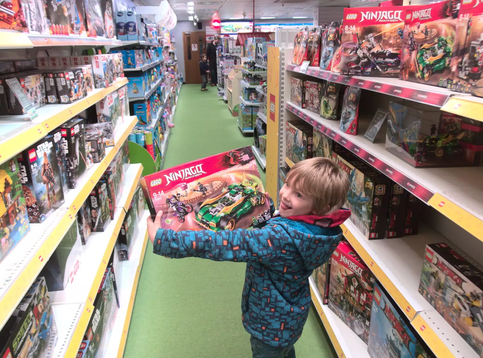 Harry's happy with his choice of Ninjago Lego, from A Couple of Trips to Norwich, Norfolk - 31st March 2018