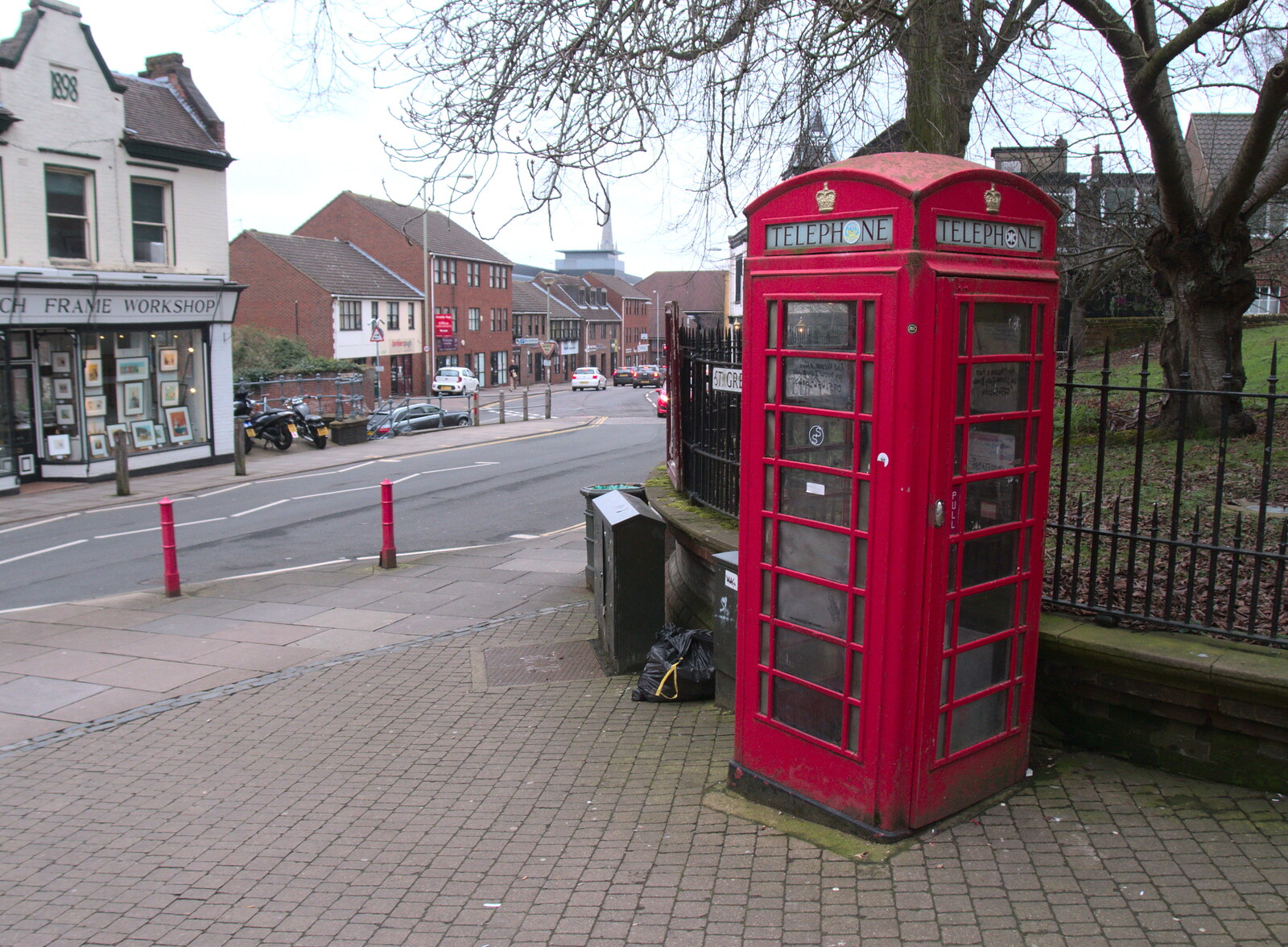 K6 phonebox on St. Gregory's Alley from A Couple of Trips to Norwich, Norfolk - 31st March 2018