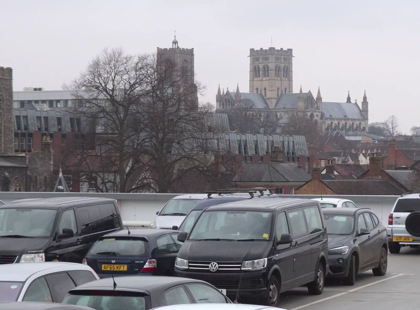 Two churches and a cathedral, from A Couple of Trips to Norwich, Norfolk - 31st March 2018