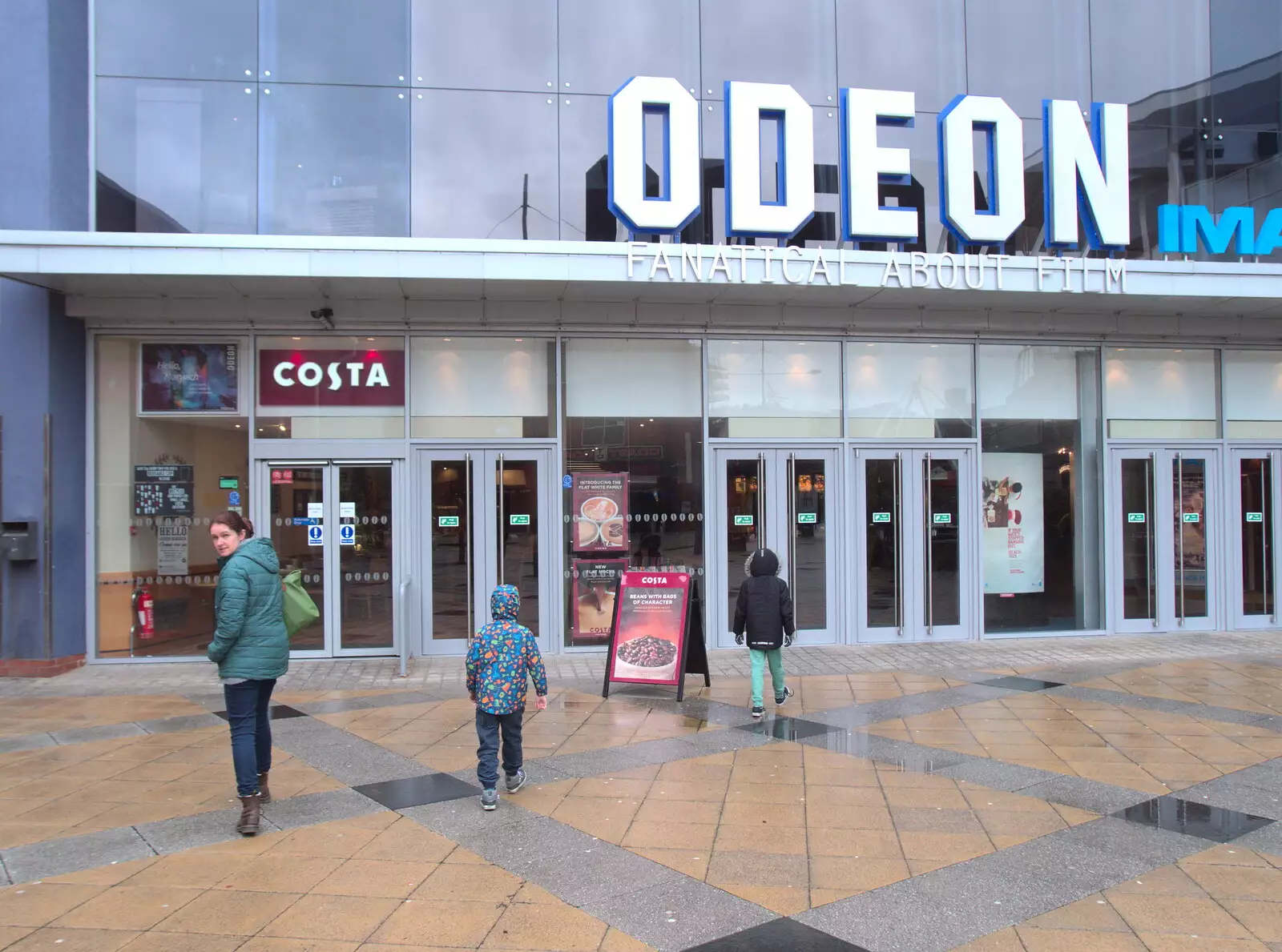 The gang heads into the Odeon cinema, from A Couple of Trips to Norwich, Norfolk - 31st March 2018