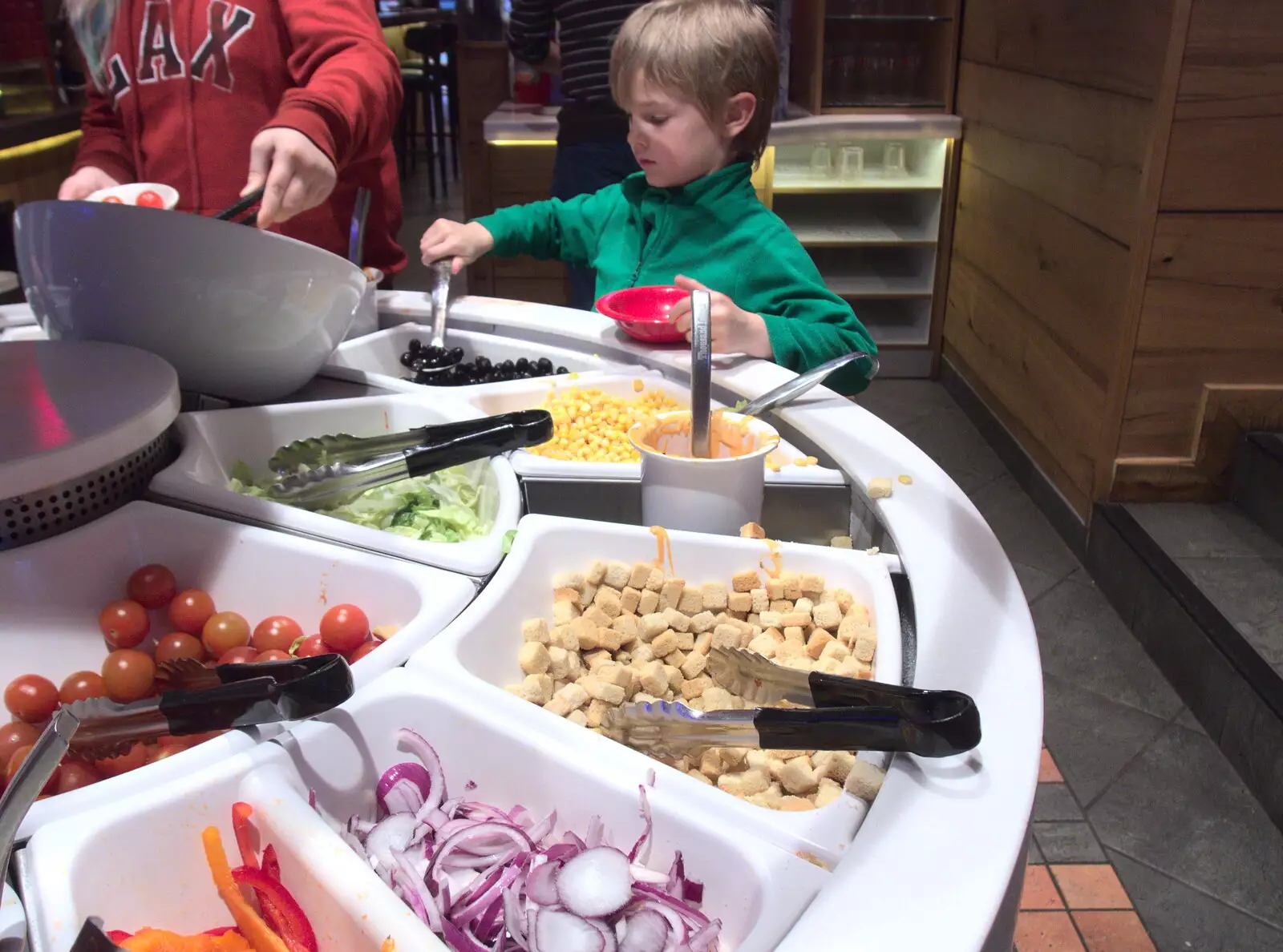 Harry's at the all-you-can-eat salad bar, from A Couple of Trips to Norwich, Norfolk - 31st March 2018