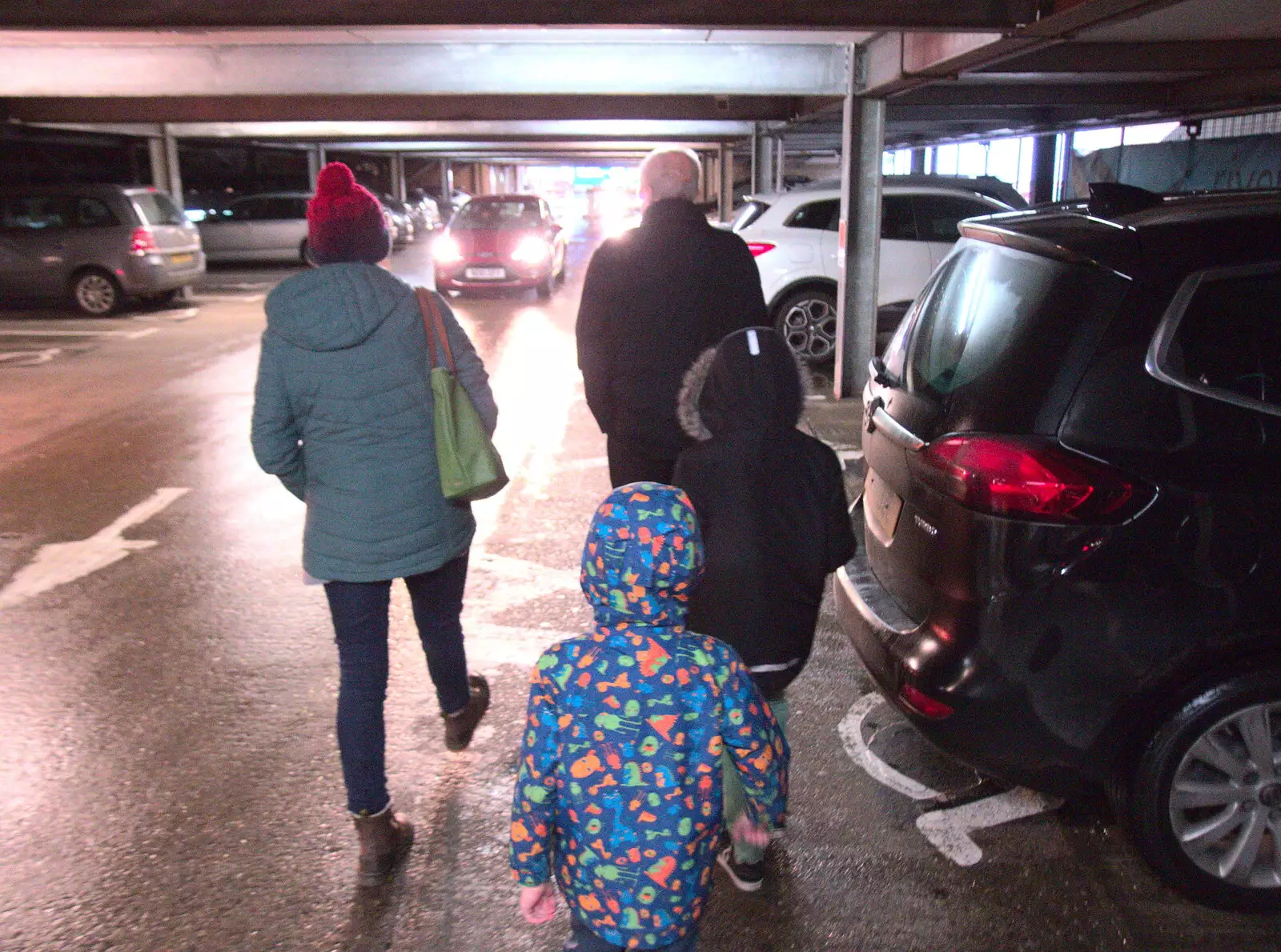 In the depths of a car park, from A Couple of Trips to Norwich, Norfolk - 31st March 2018