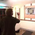 Wavy lobs a dart, Darts at the Beaky, and a Visit From Brussels, Occold and Thorndon, Suffolk - 9th April 2018