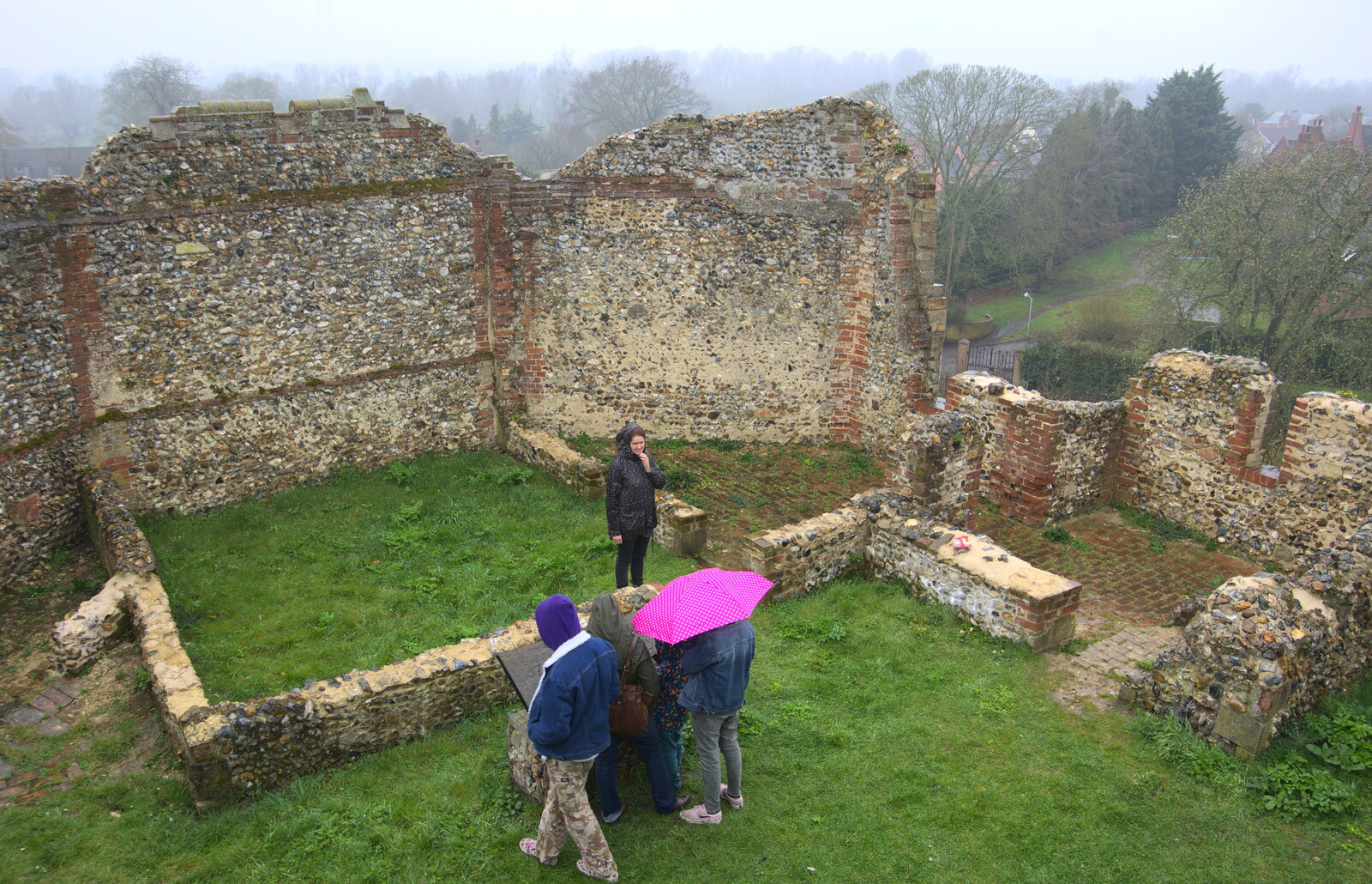 We roam around in the castle folly from Darts at the Beaky, and a Visit From Brussels, Occold and Thorndon, Suffolk - 9th April 2018