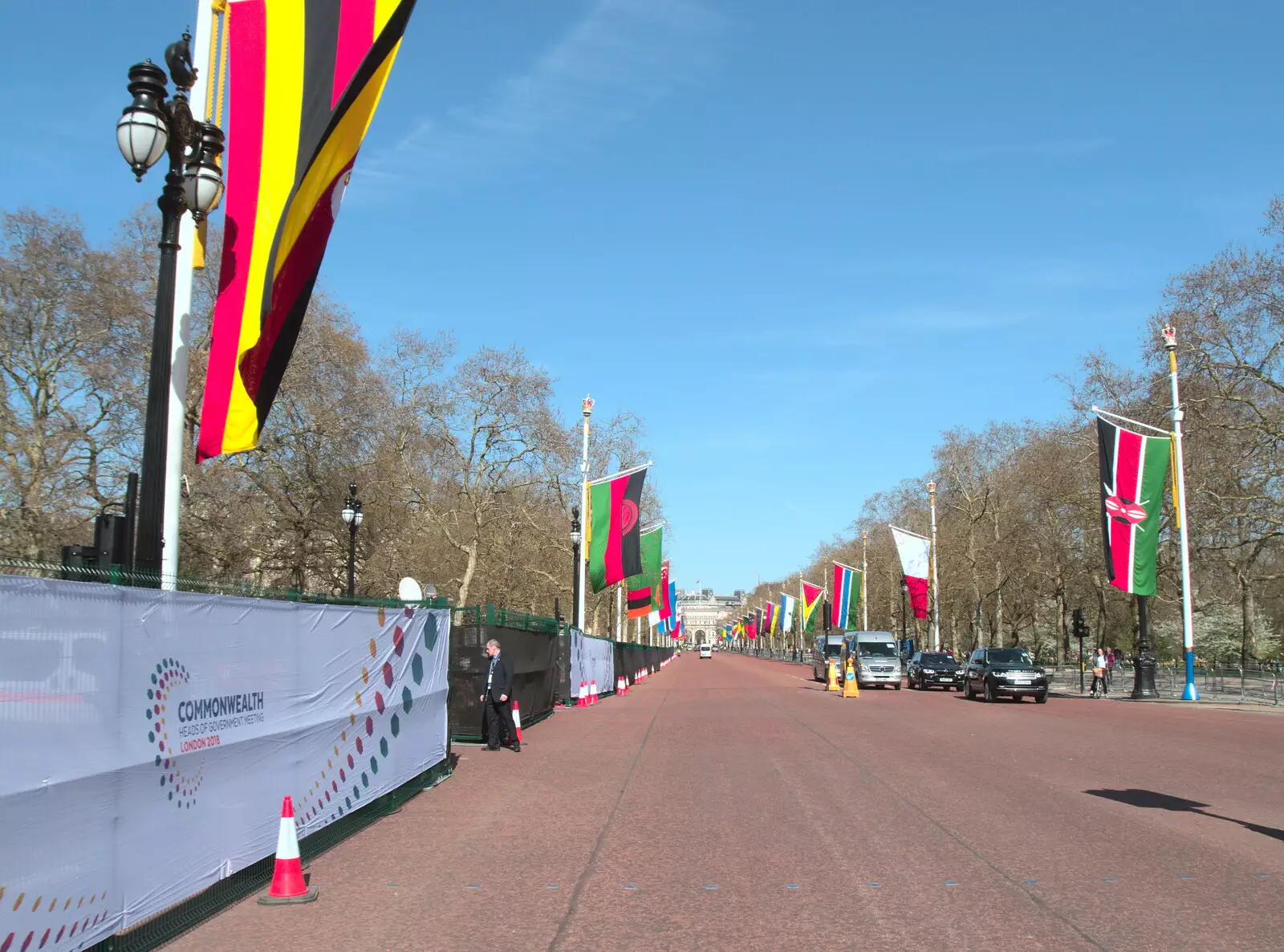 Looking down the Mall to Admiralty Arch, from Commonwealth Chaos, and the BSCC at Gissing, London and Norfolk - 18th April 2018