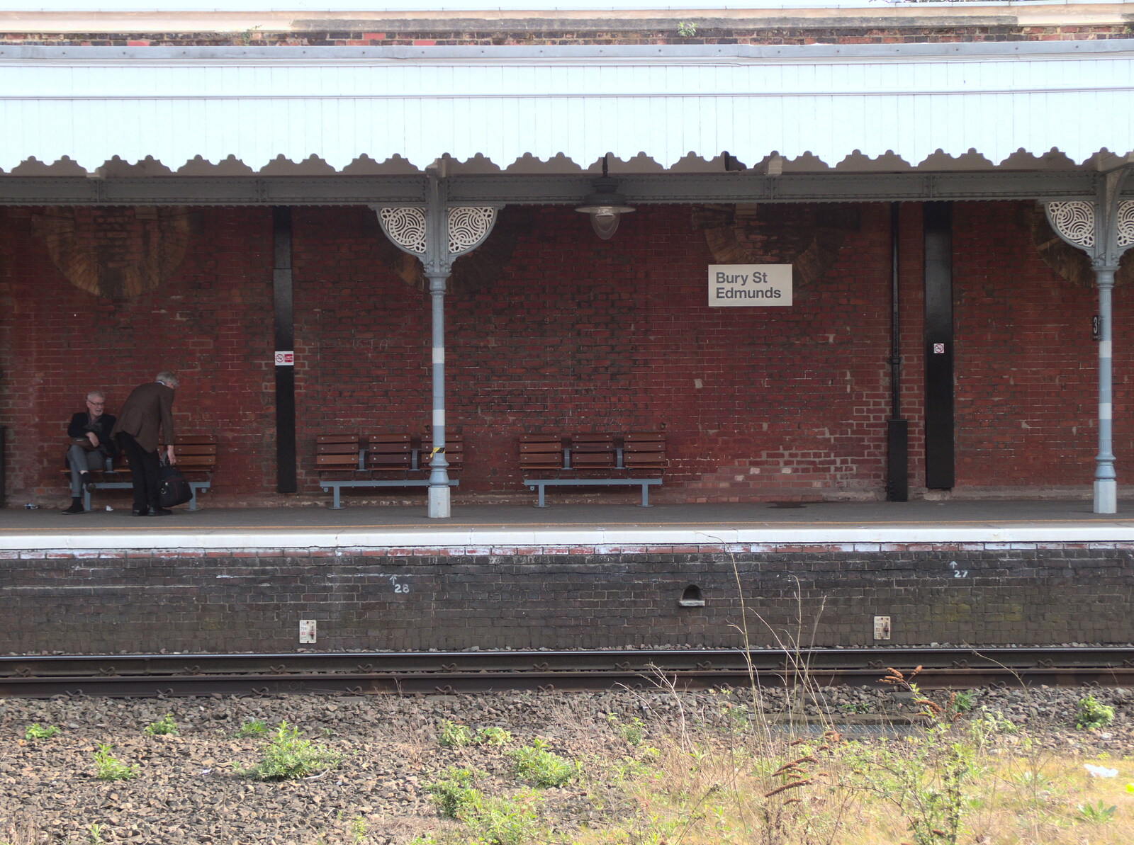 The almost derelict platforms at Bury station from The East Anglian Beer Festival, Bury St. Edmunds, Suffolk - 21st April 2018