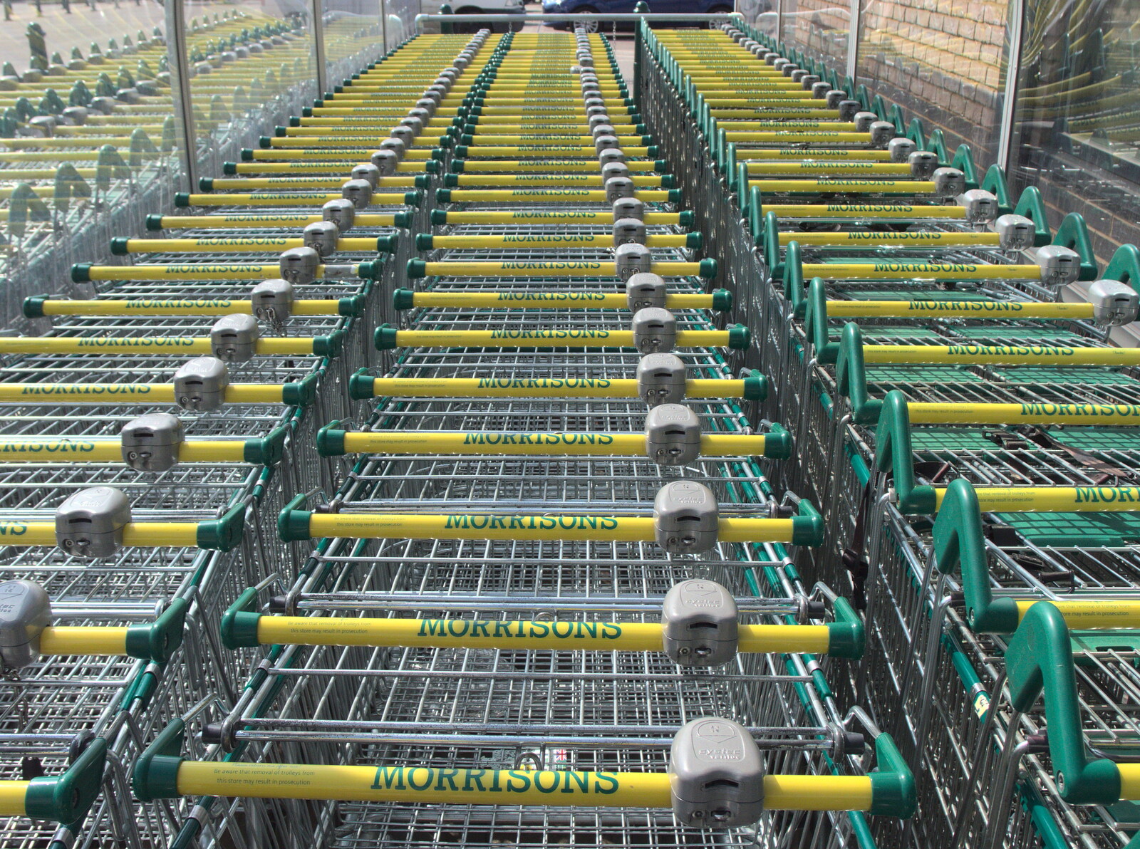 A load of trollies at Morrisons in Diss from The East Anglian Beer Festival, Bury St. Edmunds, Suffolk - 21st April 2018