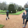 We explore the gardens in the drizzle, A Trip to Blickling Hall, Aylsham, Norfolk - 29th April 2018