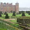 A view over the topiary and Blickling's lake, A Trip to Blickling Hall, Aylsham, Norfolk - 29th April 2018