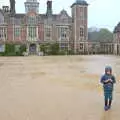 Harry stands around in sodden gravel, A Trip to Blickling Hall, Aylsham, Norfolk - 29th April 2018