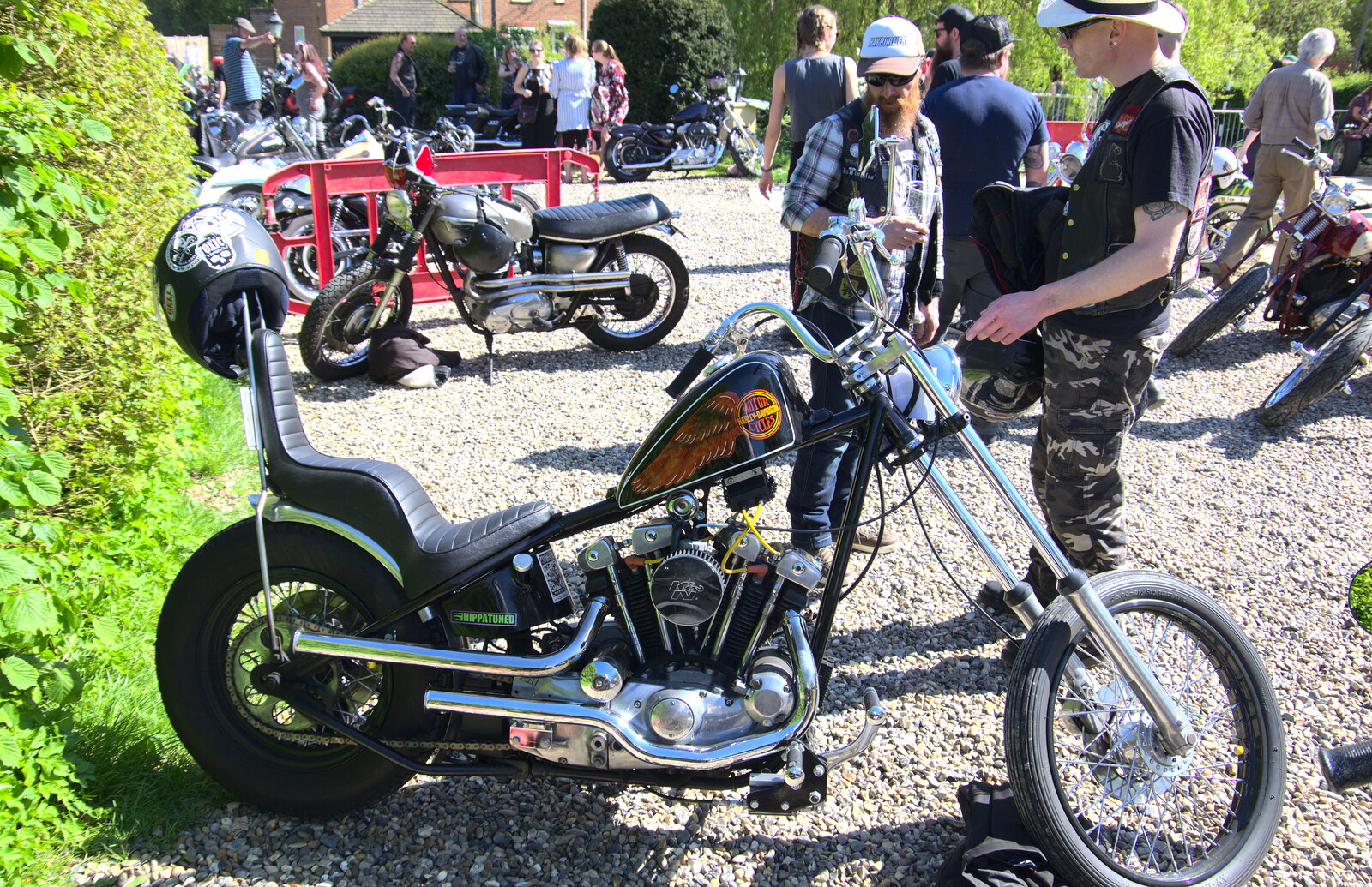 An American chopper from Beer, Bikes and Bands, Burston Crown, Burston, Norfolk - 6th May 2018