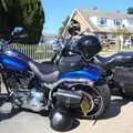 An electric-blue Harley, Beer, Bikes and Bands, Burston Crown, Burston, Norfolk - 6th May 2018