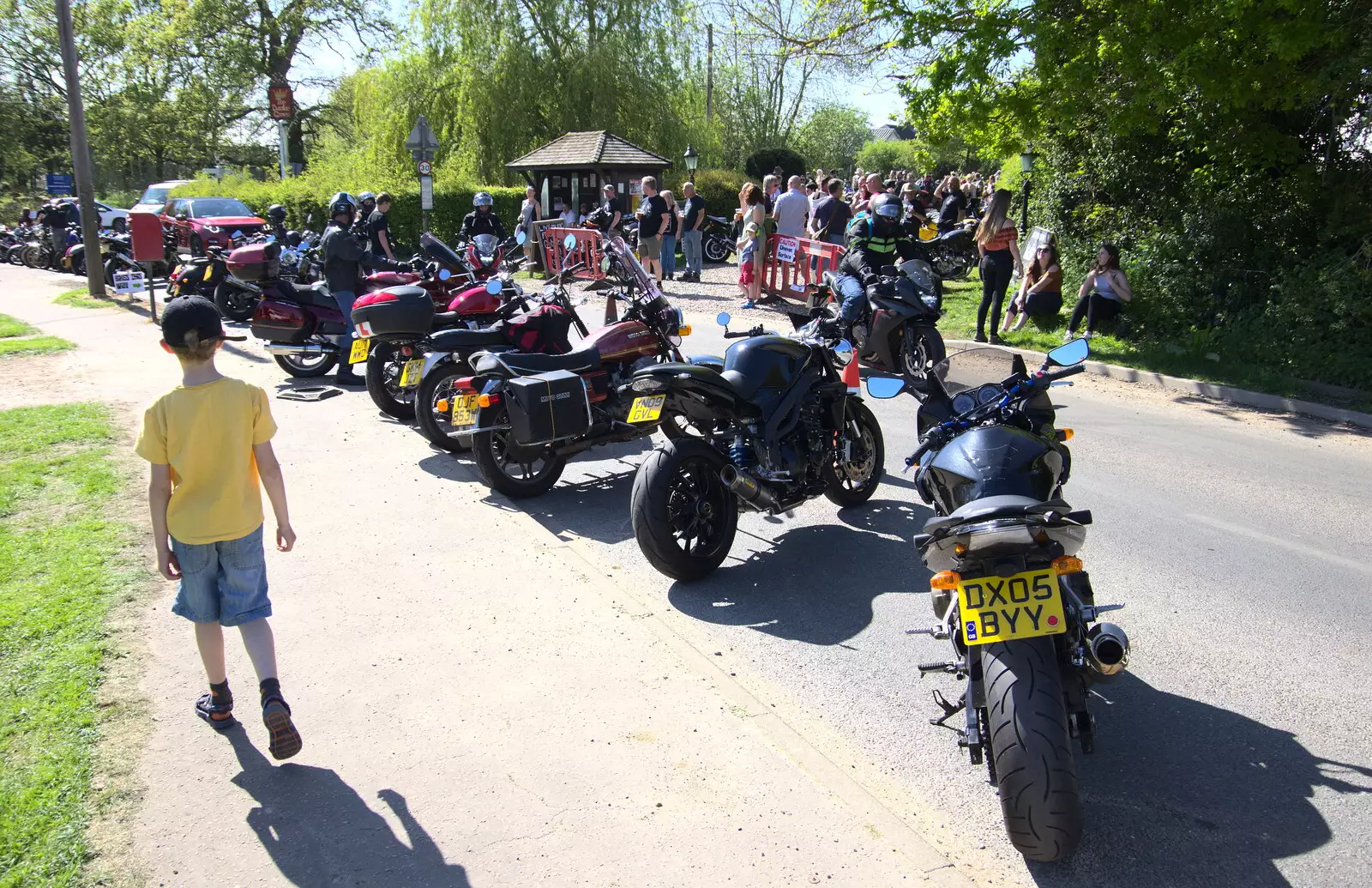 Fred roams around, from Beer, Bikes and Bands, Burston Crown, Burston, Norfolk - 6th May 2018