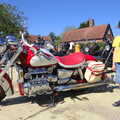 Fred stands next to a truly massive v-6 motorbike, Beer, Bikes and Bands, Burston Crown, Burston, Norfolk - 6th May 2018