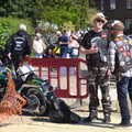 Bikers have a chat, Beer, Bikes and Bands, Burston Crown, Burston, Norfolk - 6th May 2018