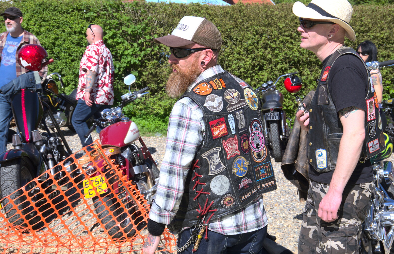Bikers like badges from Beer, Bikes and Bands, Burston Crown, Burston, Norfolk - 6th May 2018
