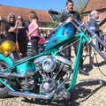 An electric-green chopper, Beer, Bikes and Bands, Burston Crown, Burston, Norfolk - 6th May 2018
