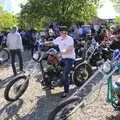 Another chopper parks up, Beer, Bikes and Bands, Burston Crown, Burston, Norfolk - 6th May 2018