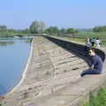 Some dude sits on the dam, Isobel's 10km Run, Alton Water, Stutton, Suffolk - 6th May 2018