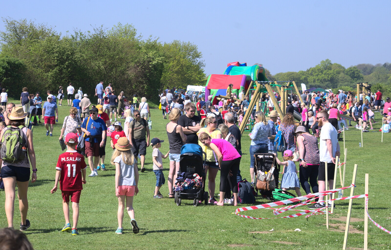 Crowds mill around at the finish line from Isobel's 10km Run, Alton Water, Stutton, Suffolk - 6th May 2018