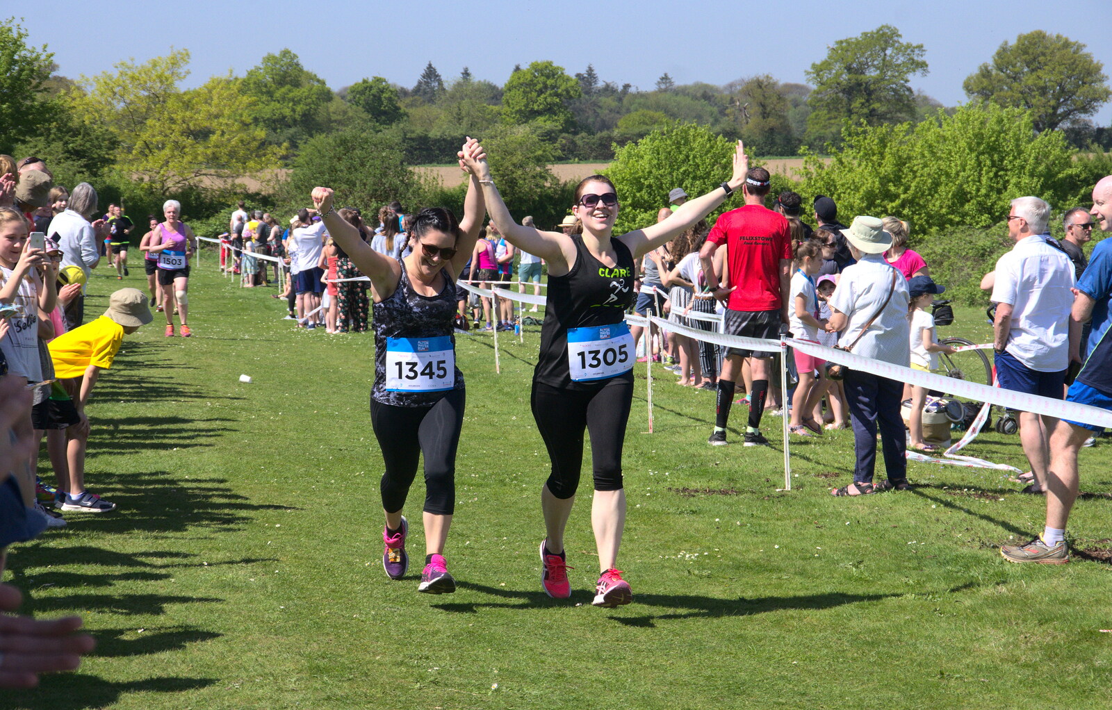The joy of finishing from Isobel's 10km Run, Alton Water, Stutton, Suffolk - 6th May 2018