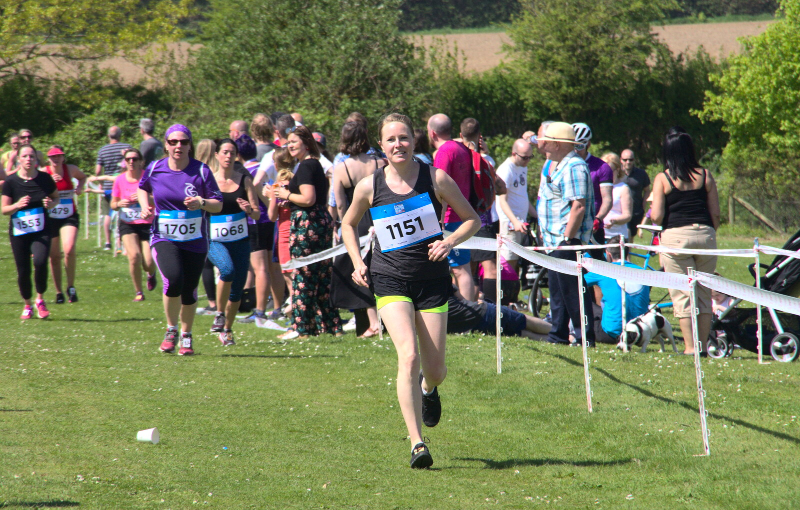 Allyson comes in from Isobel's 10km Run, Alton Water, Stutton, Suffolk - 6th May 2018