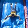 Meanwhile, Fred slides down an inflatable slide, Isobel's 10km Run, Alton Water, Stutton, Suffolk - 6th May 2018