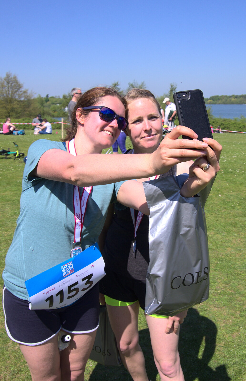 Time for a selfie from Isobel's 10km Run, Alton Water, Stutton, Suffolk - 6th May 2018