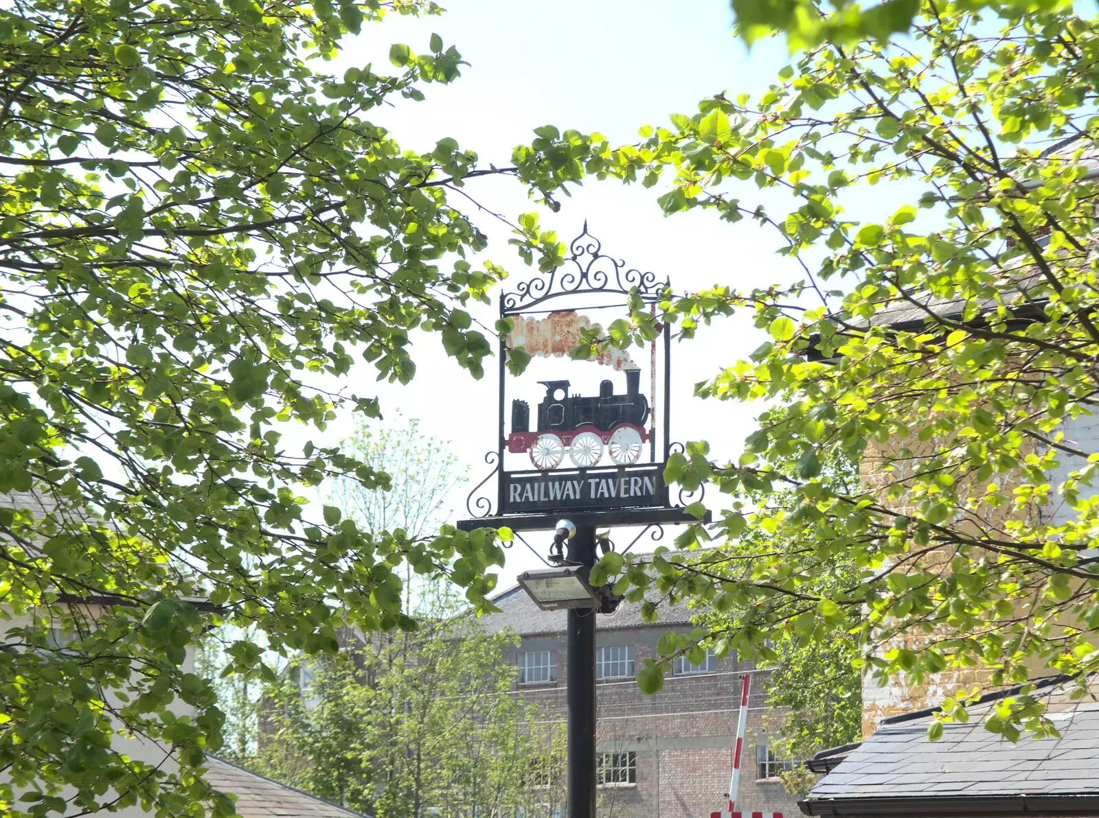 The Railway Tavern sign, from A Bike Ride to the Railway Tavern, Mellis, Suffolk - 7th May 2018