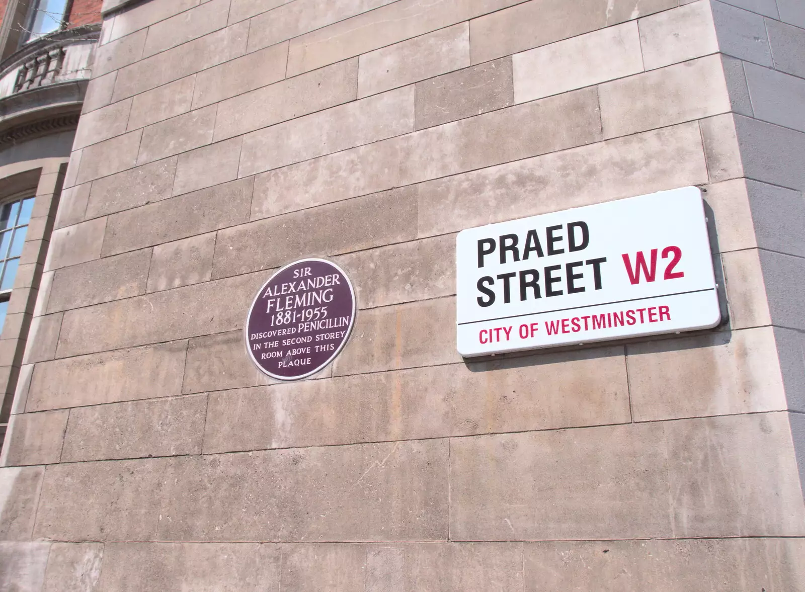 We walk past the birth-place of penicillin, from A Lunchtime Trip to Peking Seoul, Paddington, London - 9th May 2018