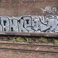 Some silver graffiti - looks like 'Sanke', A Lunchtime Trip to Peking Seoul, Paddington, London - 9th May 2018