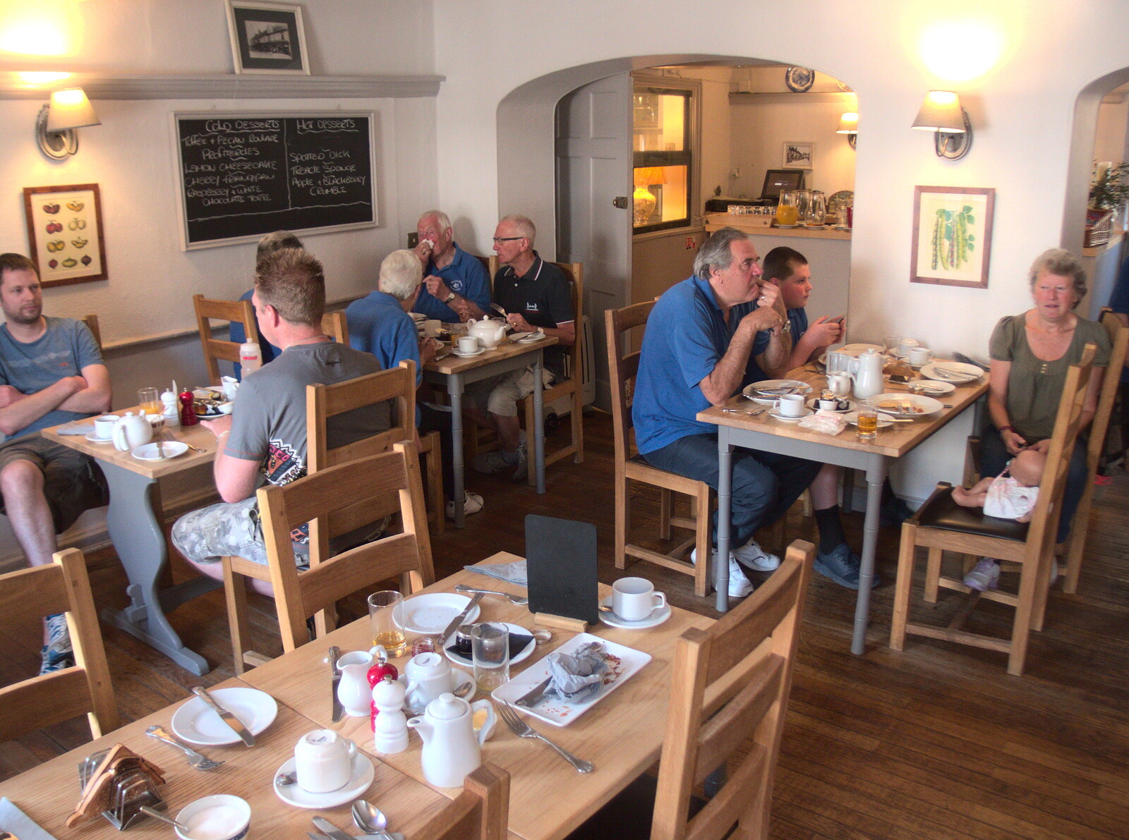 It's breakfast time for the BSCC riders from The BSCC Weekend Away, Holt, Norfolk - 12th May 2018