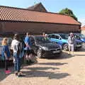 The riders assemble in the car park, The BSCC Weekend Away, Holt, Norfolk - 12th May 2018