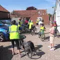 Sylvia comes out to take a photo, The BSCC Weekend Away, Holt, Norfolk - 12th May 2018