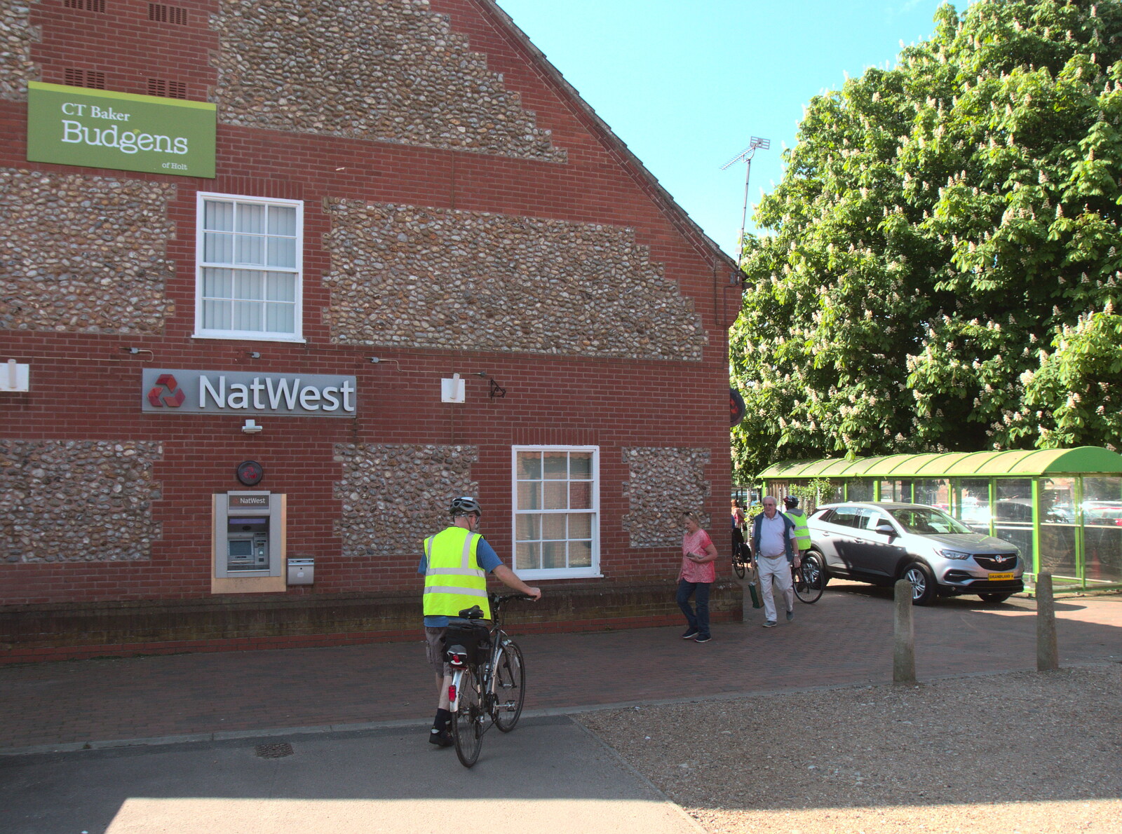 Paul pushes his bike around Budgens from The BSCC Weekend Away, Holt, Norfolk - 12th May 2018