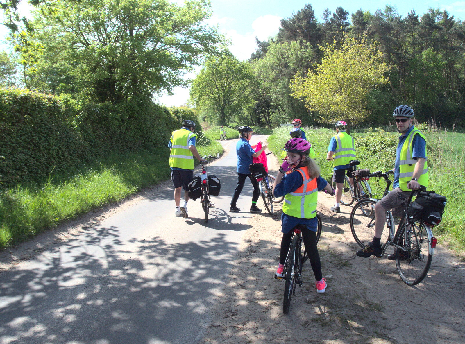 Another pause to check for directions from The BSCC Weekend Away, Holt, Norfolk - 12th May 2018