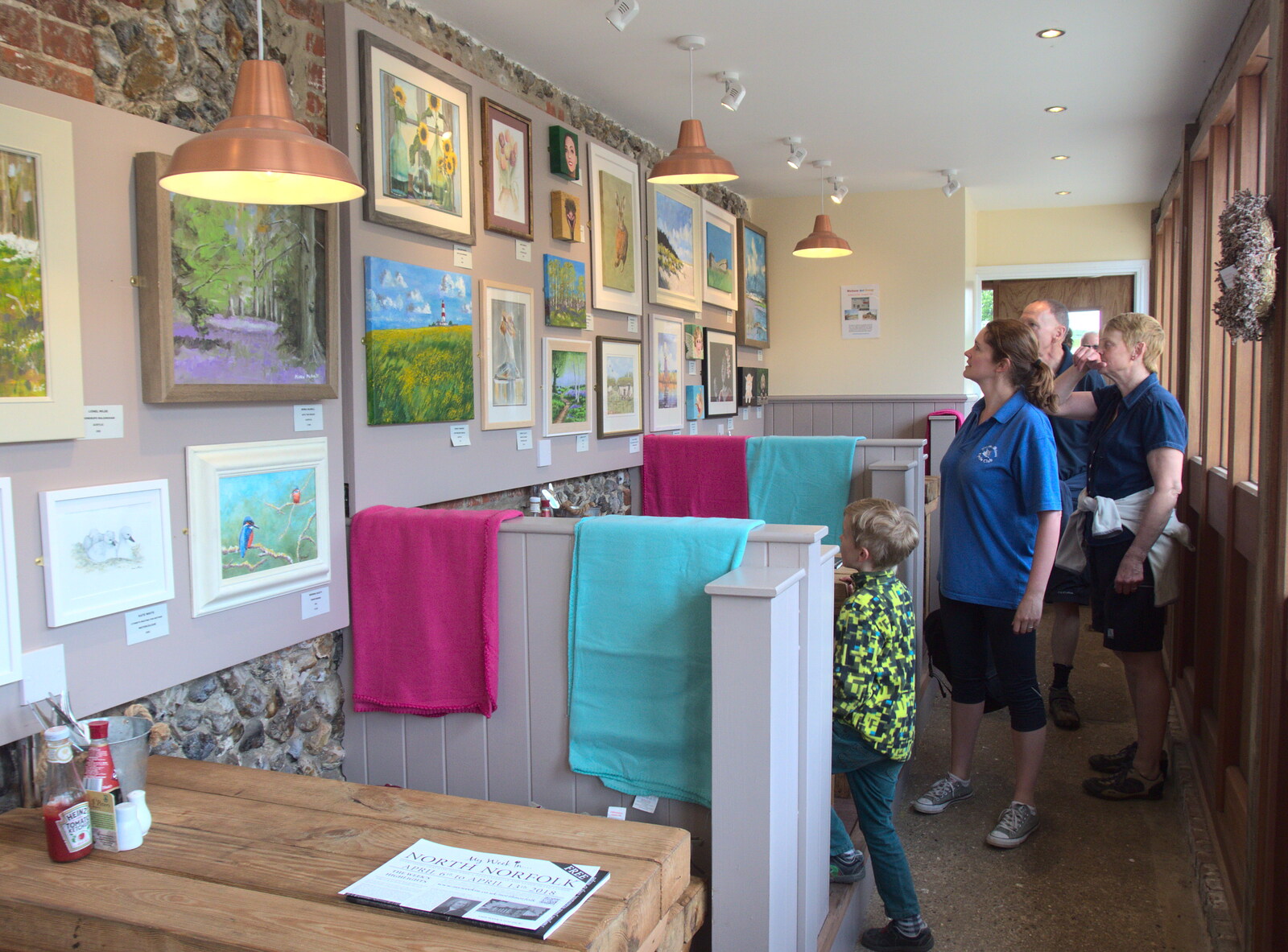 The Chequers has an art gallery thing going on from The BSCC Weekend Away, Holt, Norfolk - 12th May 2018