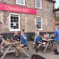 Outside the Chequers Inn for lunch, The BSCC Weekend Away, Holt, Norfolk - 12th May 2018