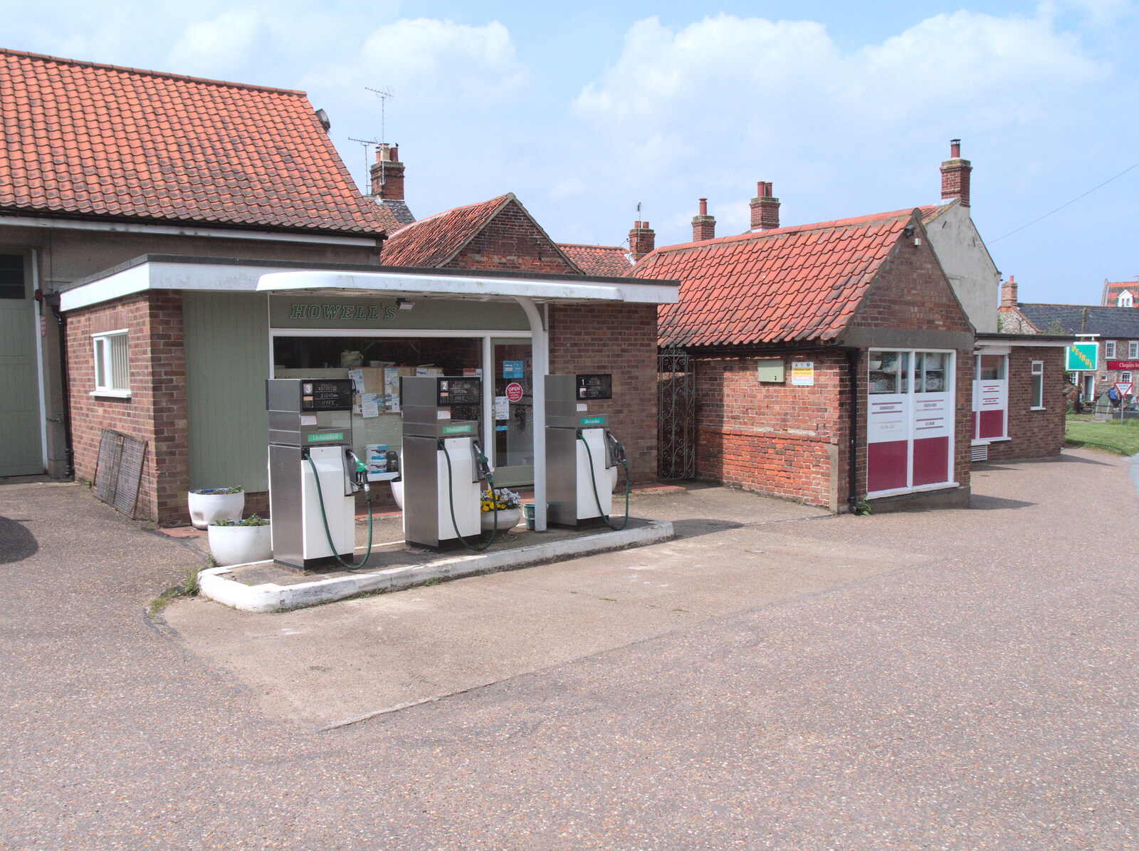 Howell's petrol station in Binham from The BSCC Weekend Away, Holt, Norfolk - 12th May 2018