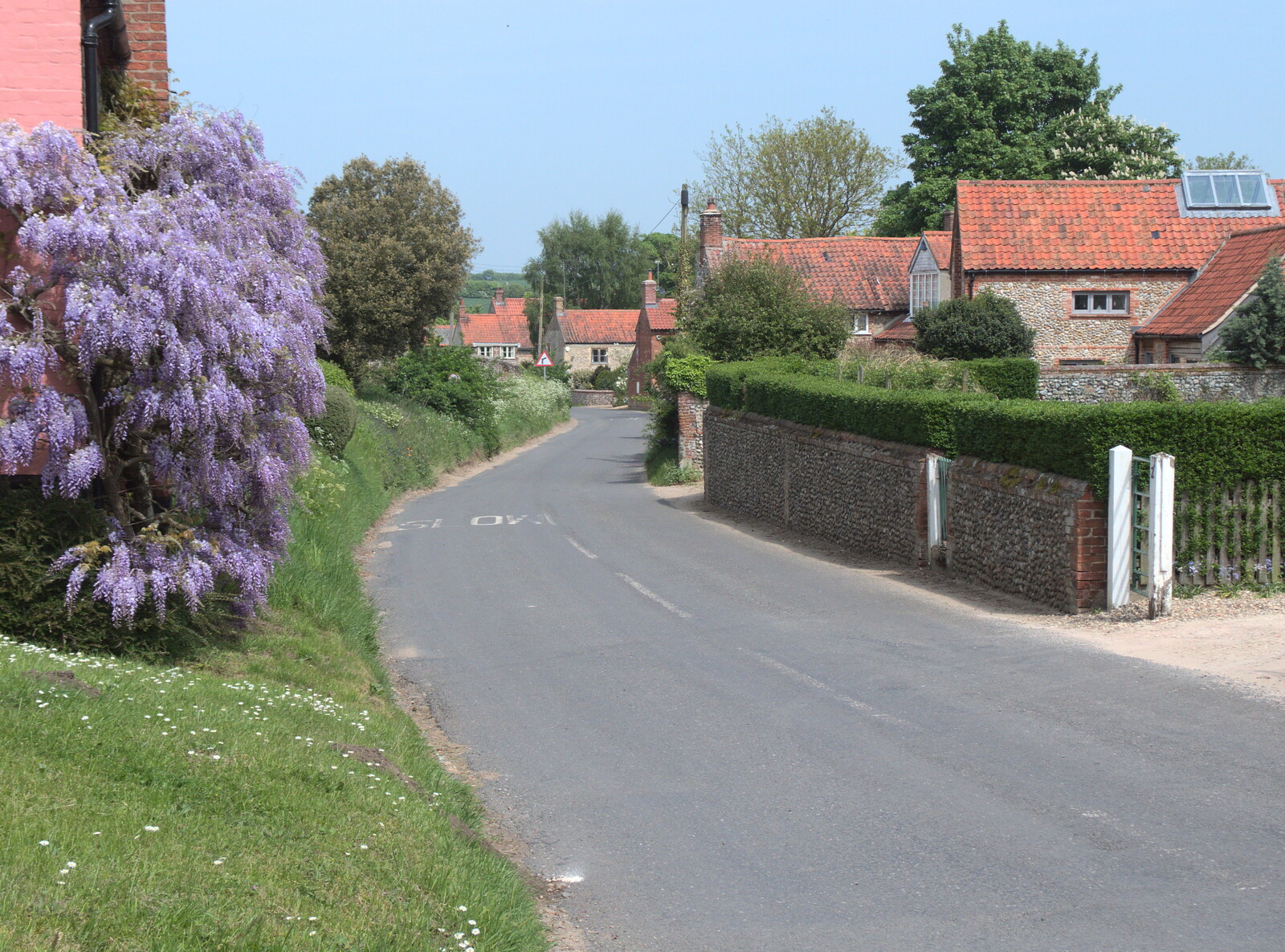 Nice wisteria on the lane to Blakeney from The BSCC Weekend Away, Holt, Norfolk - 12th May 2018
