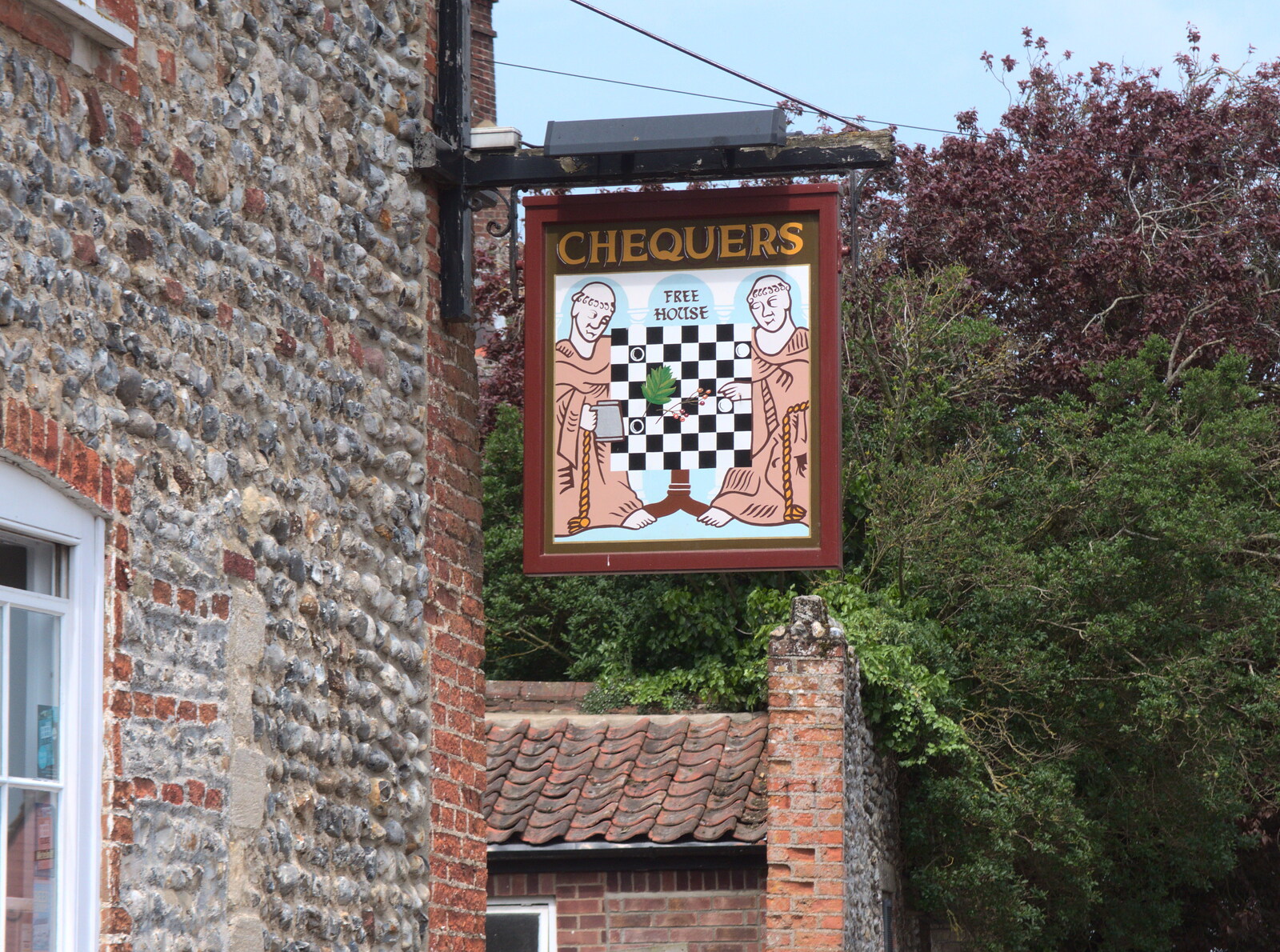 The Chequers' pub sign from The BSCC Weekend Away, Holt, Norfolk - 12th May 2018