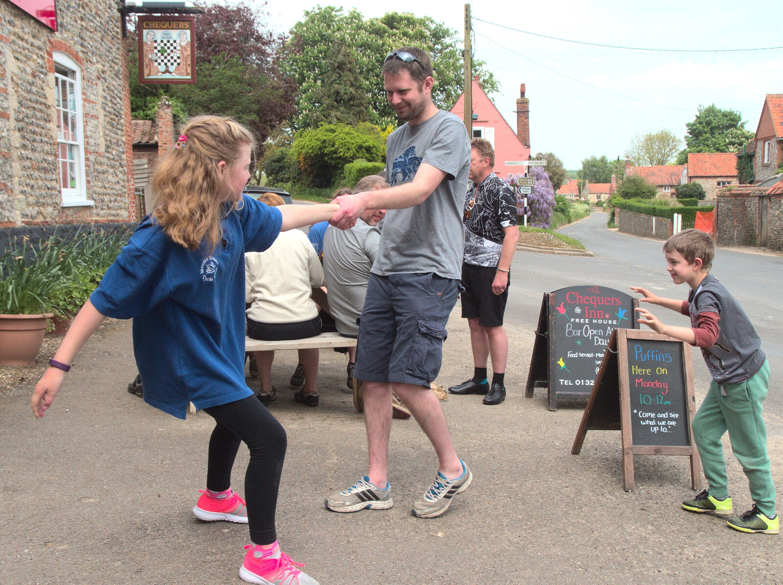 The Boy Phil does more child tormenting from The BSCC Weekend Away, Holt, Norfolk - 12th May 2018