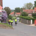 The Saga group head off past the wisteria, The BSCC Weekend Away, Holt, Norfolk - 12th May 2018