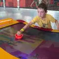 Fred intently does air hockey, May Miscellany and Station 119, Eye Airfield, Suffolk - 18th May 2018