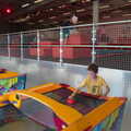 Fred plays air hockey in Bounce, May Miscellany and Station 119, Eye Airfield, Suffolk - 18th May 2018