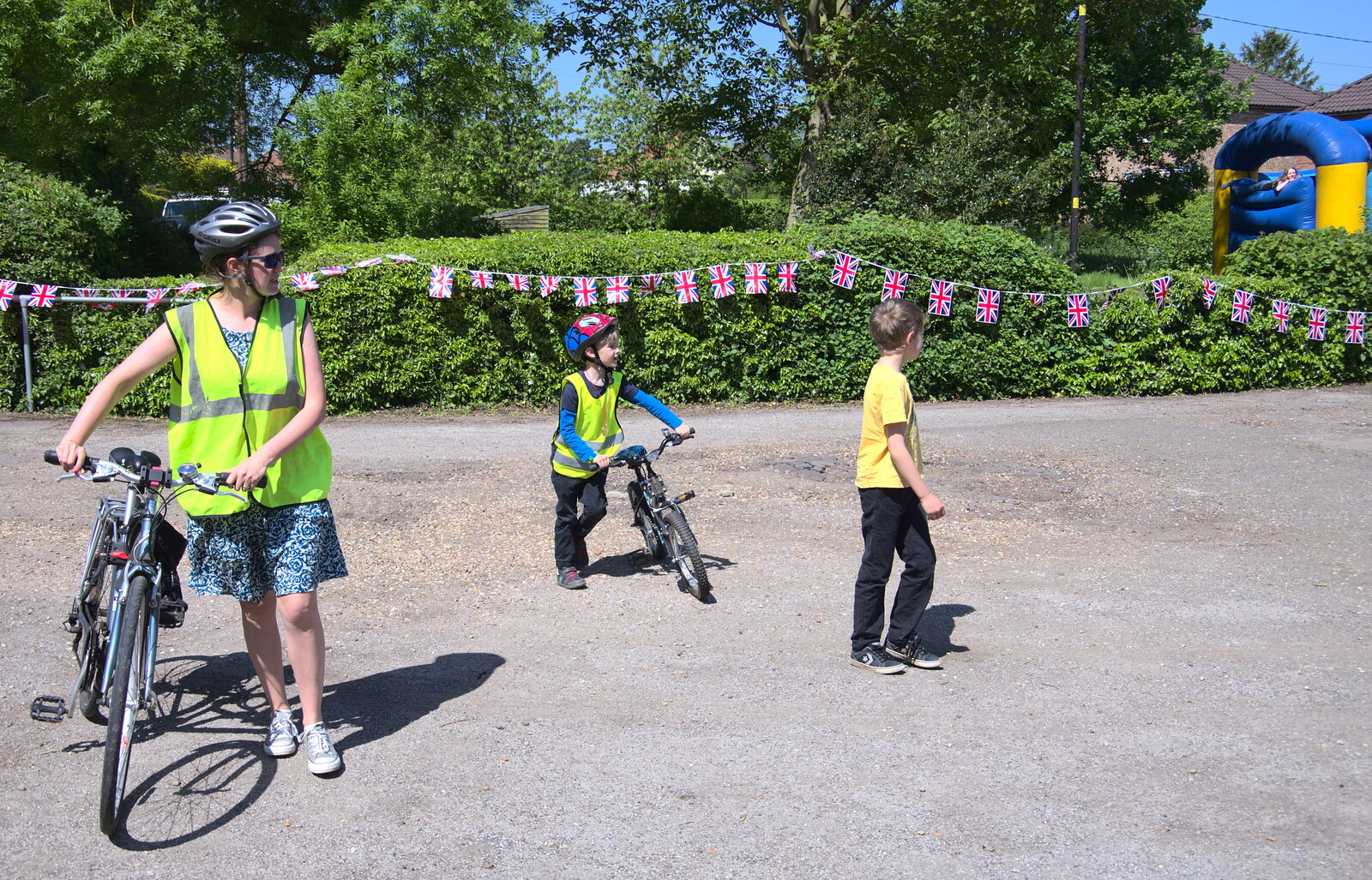 Harry actually cycles the whole one mile to the hall from A Right Royal Wedding at the Village Hall, Brome, Suffolk - 19th May 2018