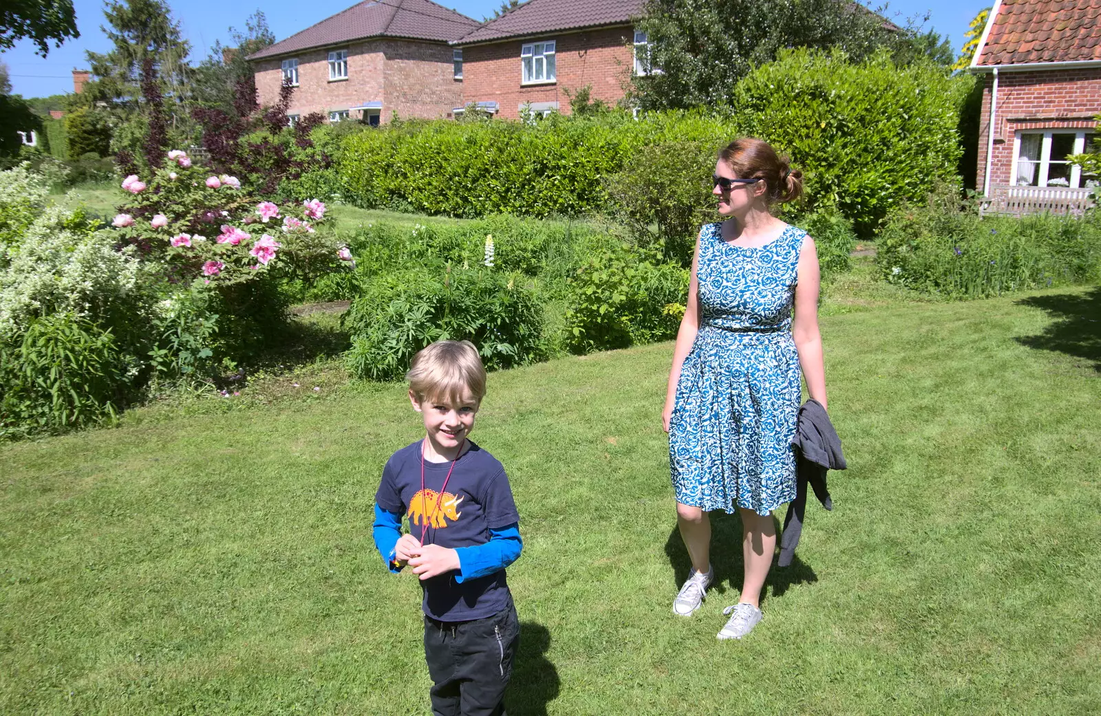 Harry and Isobel roam around, from A Right Royal Wedding at the Village Hall, Brome, Suffolk - 19th May 2018