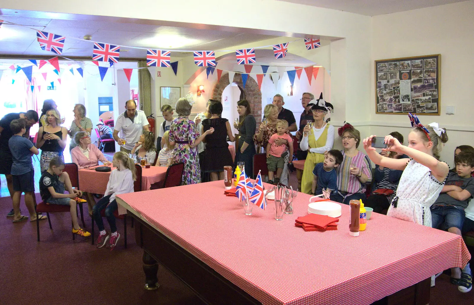 There's a good crowd out for the wedding, from A Right Royal Wedding at the Village Hall, Brome, Suffolk - 19th May 2018